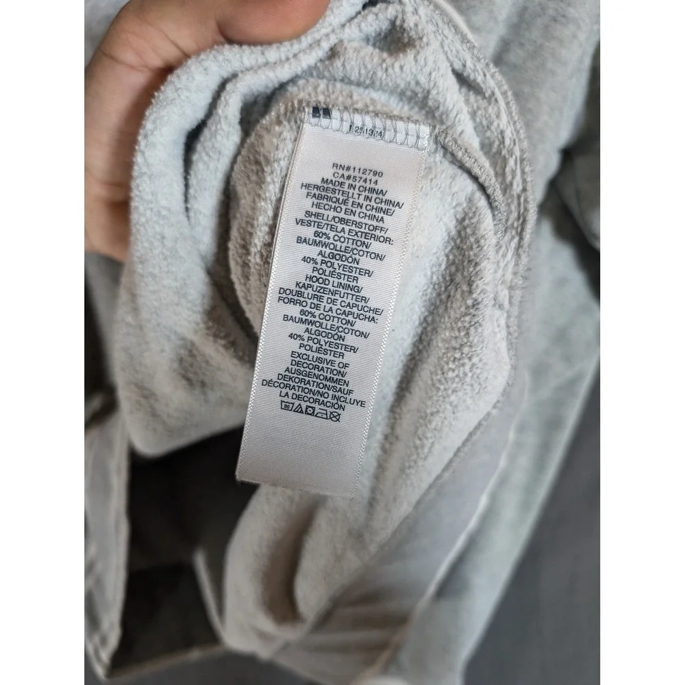 True Religion Collegiate Pullover Hoodie Mens 2XL 1TG Grey Embroidered‎ Logo